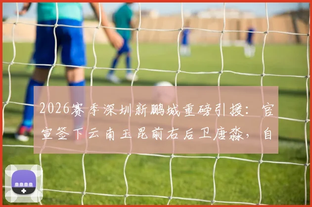 2026赛季深圳新鹏城重磅引援：官宣签下云南玉昆前右后卫唐淼，自由转会详情解读